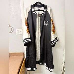 Dressed in LALA Take Up Space Kimono Bomber in Black. With Tiger graphic. NWT.
